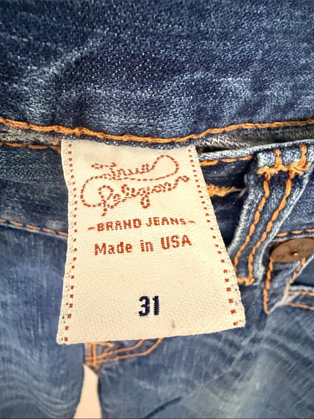 True Religion Men's Straight Jeans in Dark Blue Denim